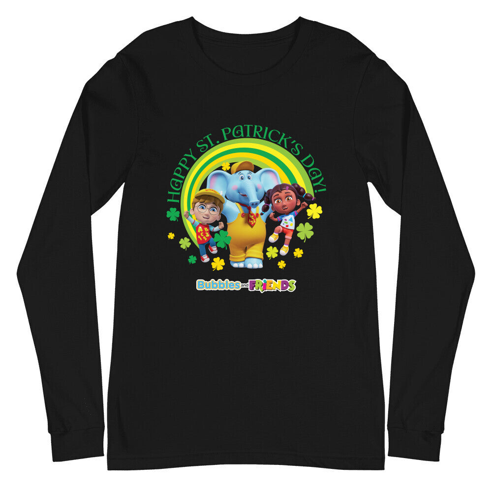 Bubbles & Friends Happy St. Patricks Day Unisex Long Sleeve Tee