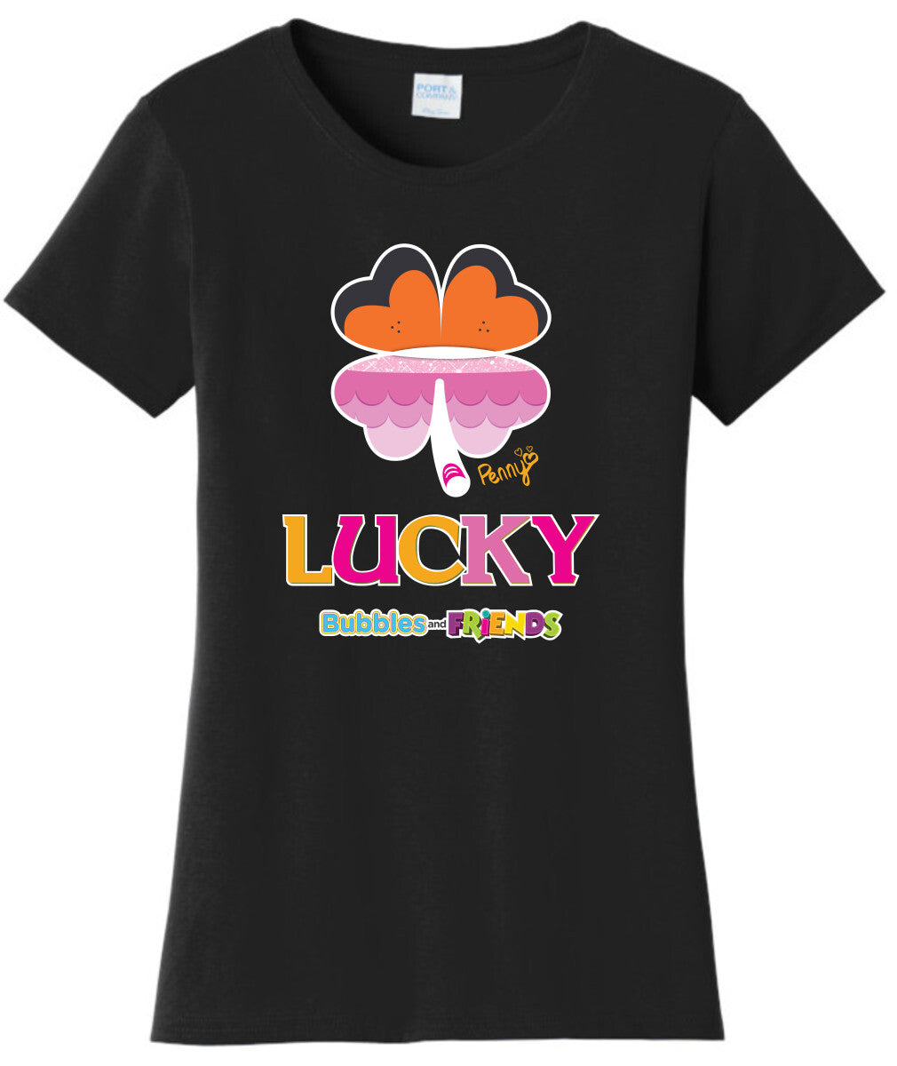 Bubbles & Friends St. Patricks LUCKY Womens Tee