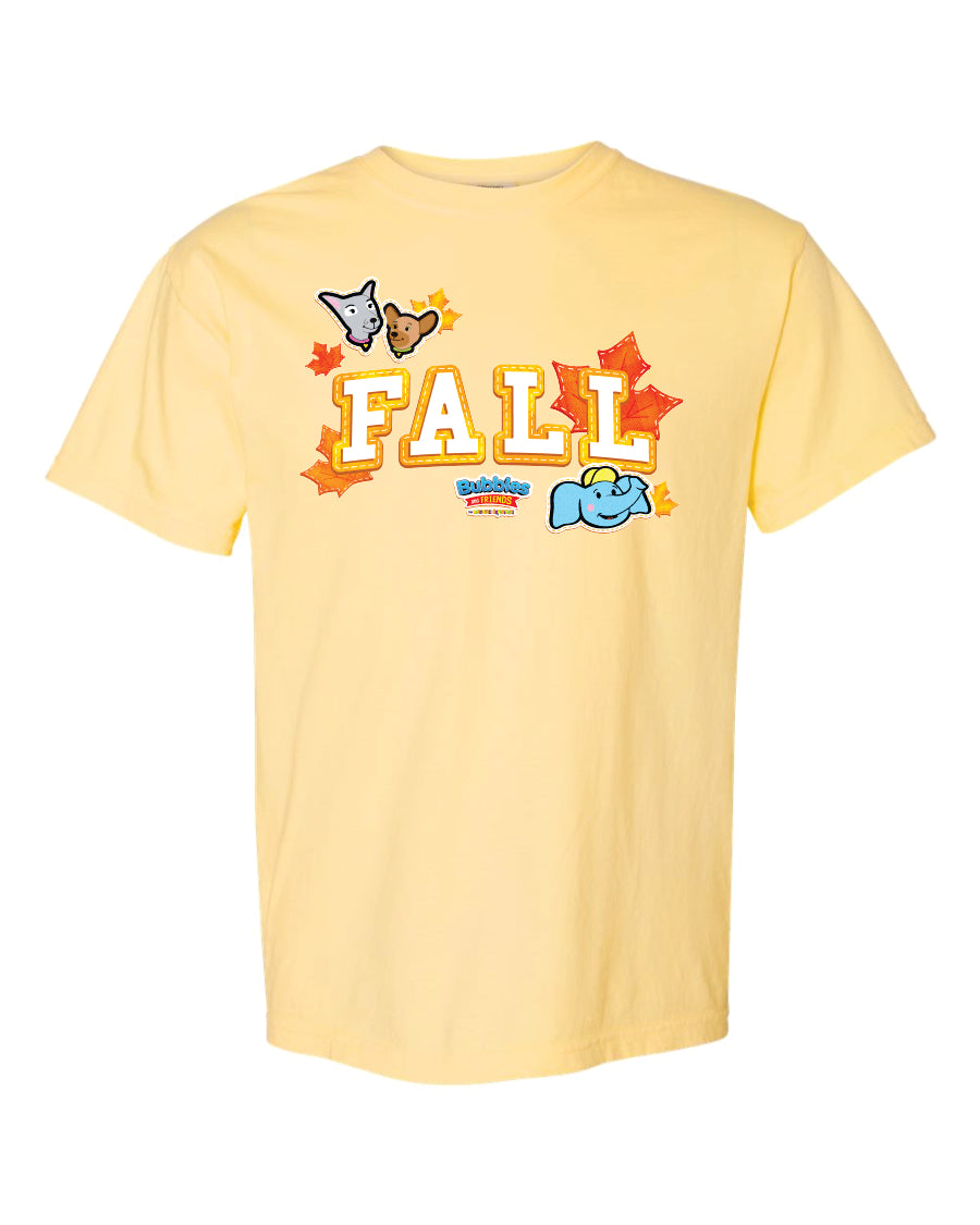 Bubbles & Friends FALL Maple Leaves Adult Unisex Garment-Dyed Heavyweight T-Shirt