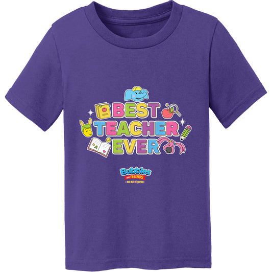 Bubbles & Friends Best Teacher Ever Toddler Cotton Tee