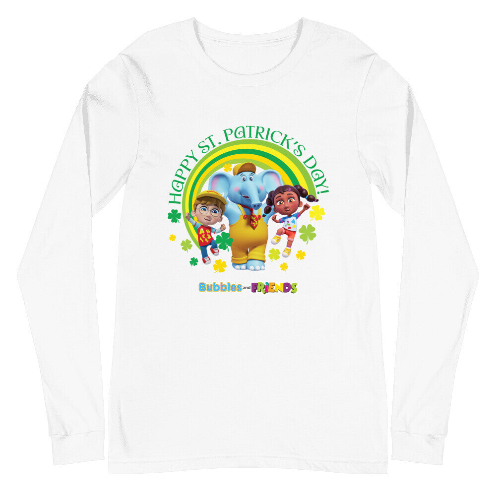 Bubbles & Friends Happy St. Patricks Day Unisex Long Sleeve Tee