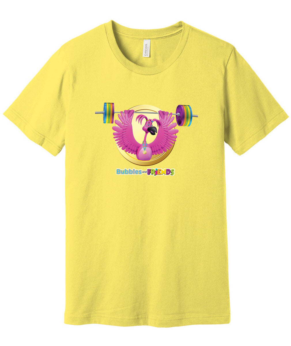 Bubbles and Friends - Summer Games Collection Flexi Weights Adult T-Shirt