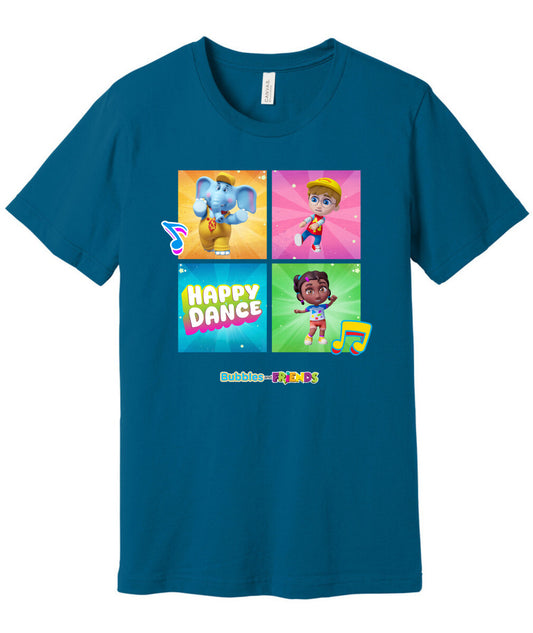 Bubbles and Friends – Happy Dance Collection Happy Team Adult T-Shirt