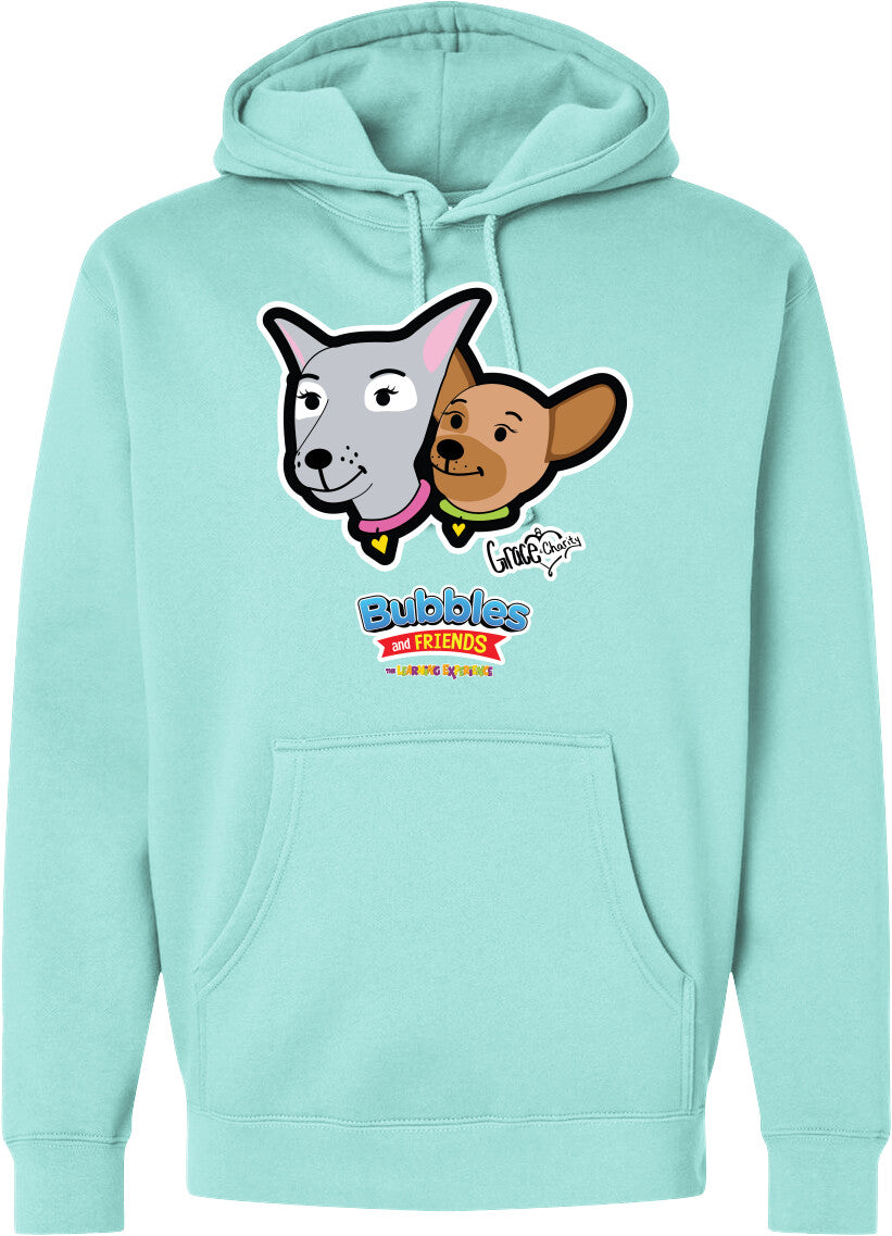 Bubbles & Friends- Friends from Happyville 'Grace & Charity' Midweight Hooded Sweatshirt- Unisex