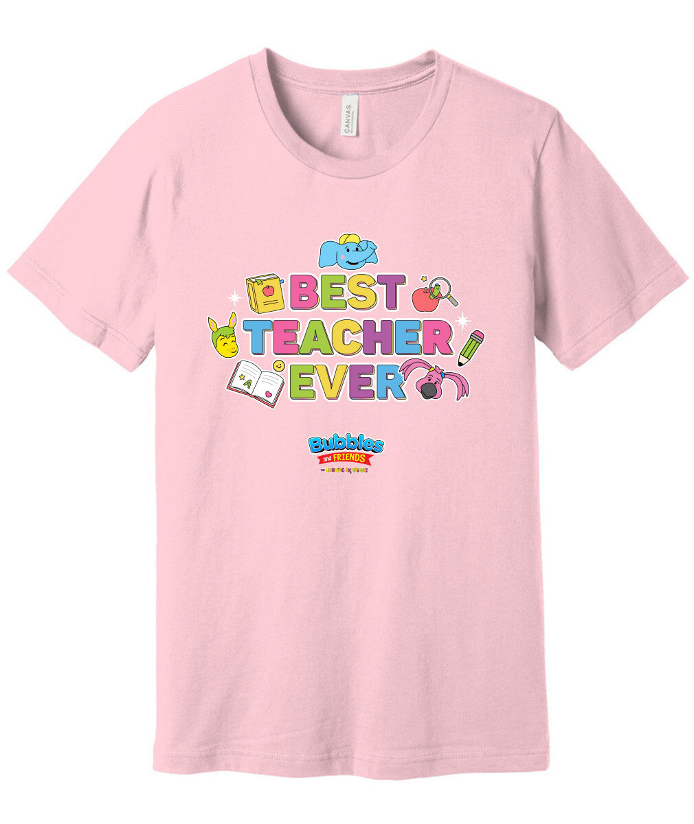 Bubbles & Friends Best teacher Ever Unisex Short Sleeve Tee