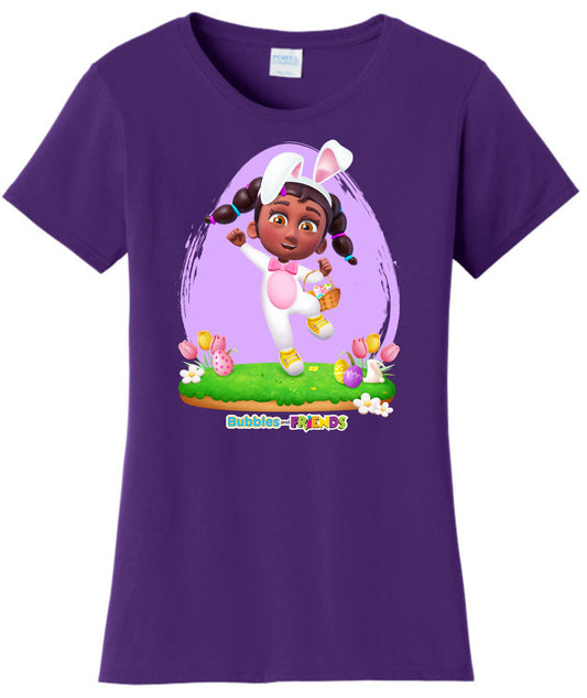 Bubbles & Friends Easter Izzy Womens T-Shirt