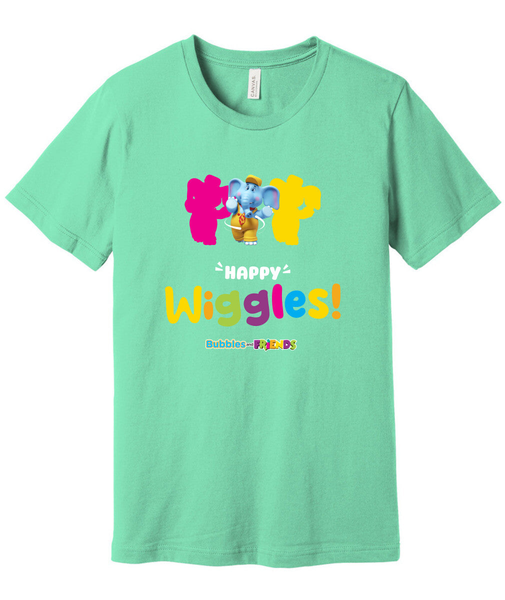 Bubbles and Friends – Happy Dance Collection Happy Wiggles Adult T-Shirt
