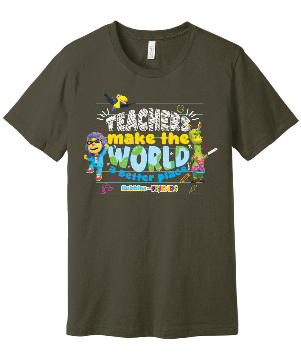 Bubbles & Friends Teacher Appreciation World T-shirt