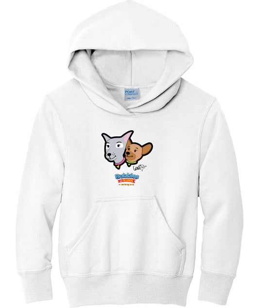 Bubbles & Friends- Friends from Happyville ' Grace & Charity' Children's  Fleece Pullover Hooded Sweatshirt