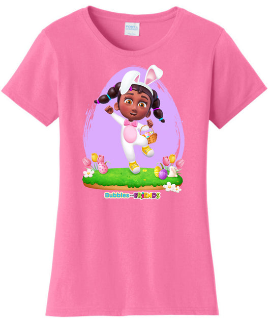 Bubbles & Friends Easter Izzy Womens T-Shirt