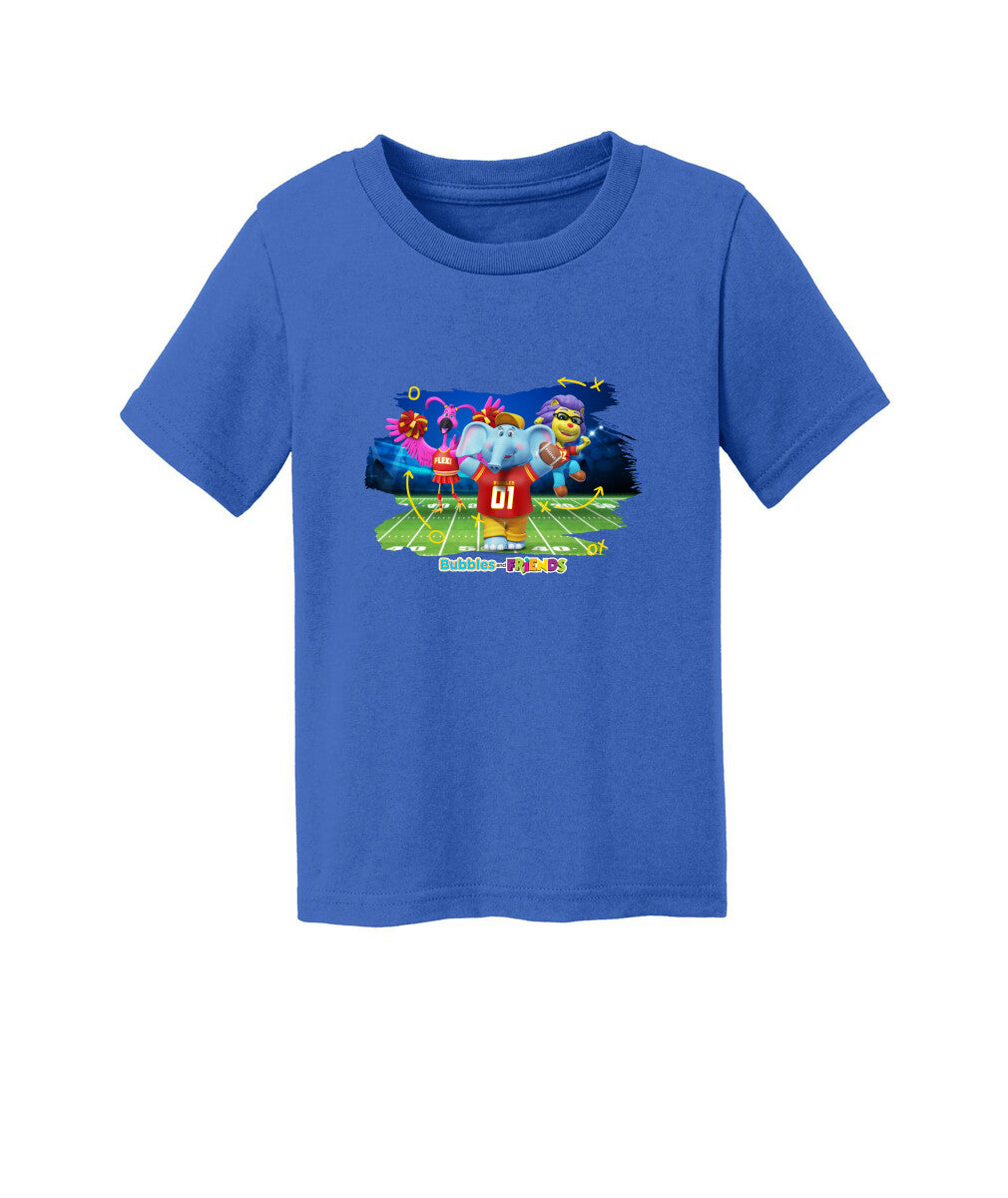 Bubbles and Friends - Varsity Collection Bubbles Football Toddler T-Shirt