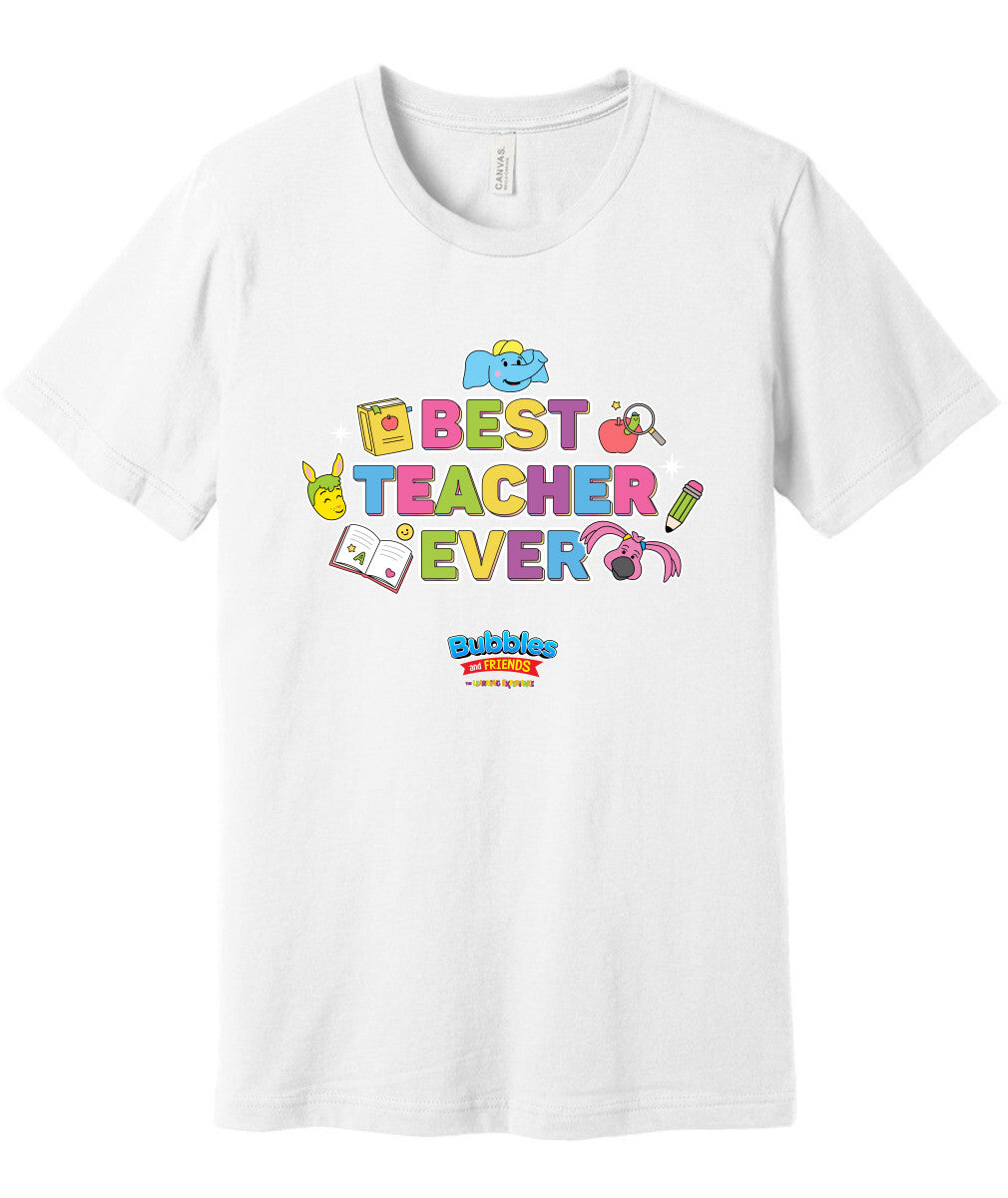 Bubbles & Friends Best teacher Ever Unisex Short Sleeve Tee