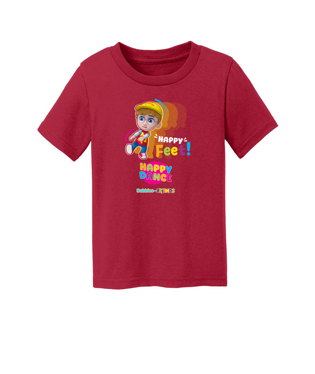 Bubbles and Friends - Happy Dance Collection - Happy Feet Toddler T-Shirt