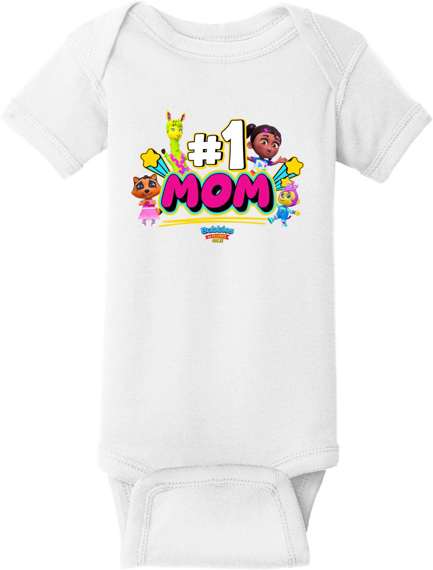 Bubbles & Friends I Love Mom Infant Bodysuit-Onesie