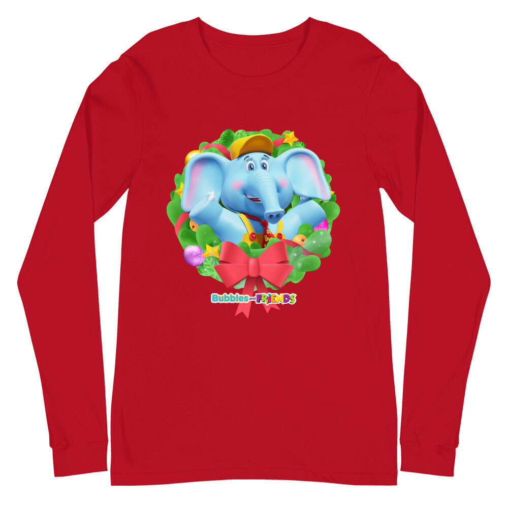 Bubbles & Friends Holiday Adult Long Sleeve Shirt- Bubbles