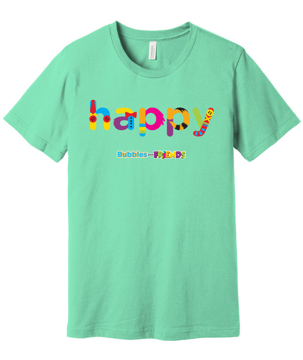 Bubbles and Friends - Happy Adult T-Shirt