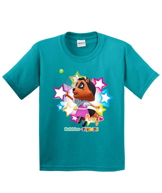 Bubbles and Friends - Summer Games Collection Tennis Penny Children T-Shirt