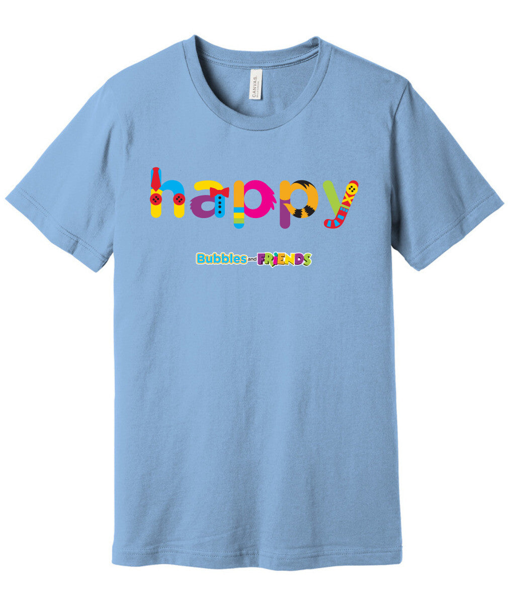 Bubbles and Friends - Happy Adult T-Shirt