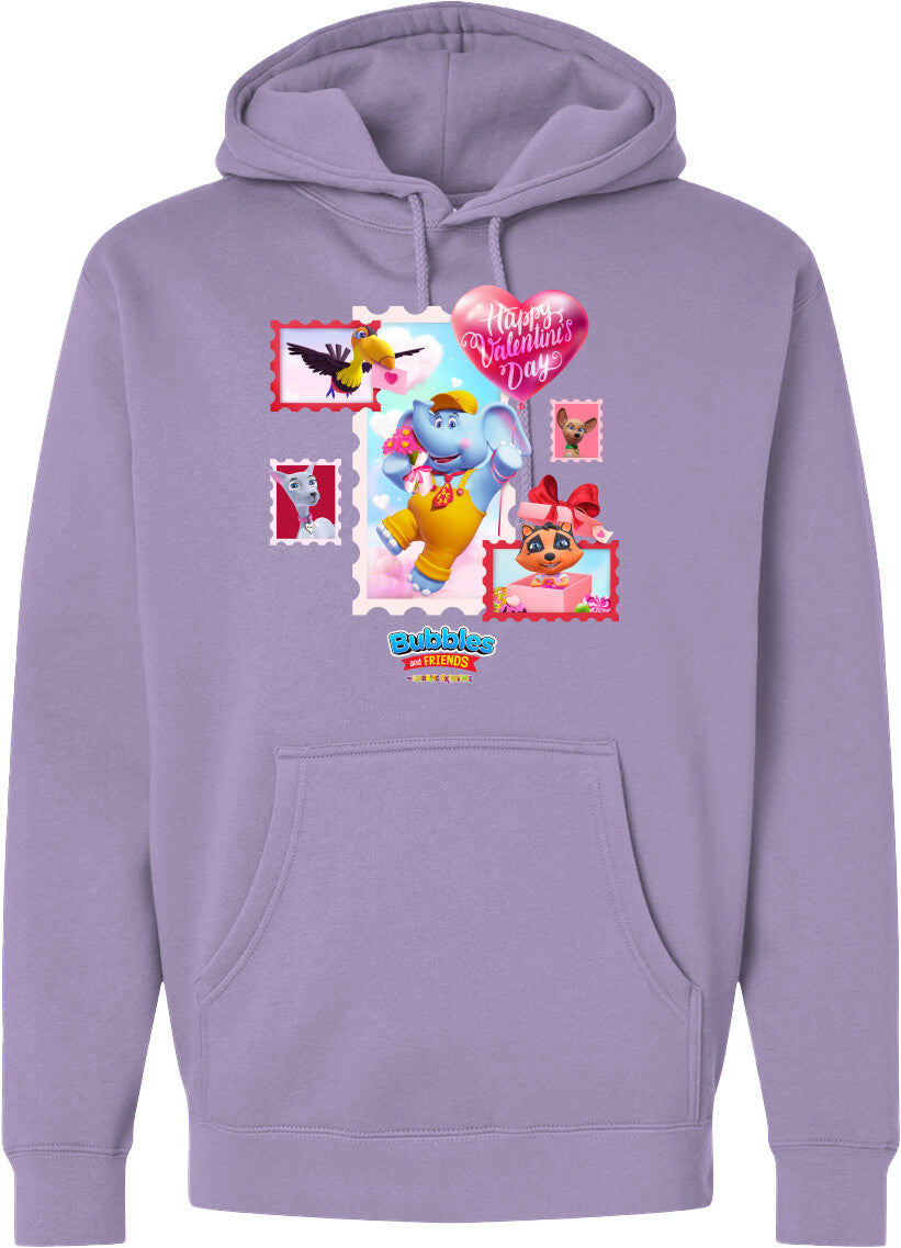 Bubbles & Friends Happy Valentines Day Midweight Hoodie