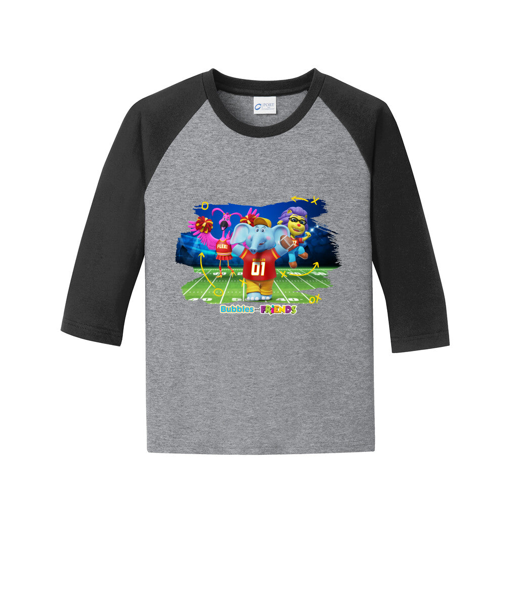 Bubbles and Friends - Varsity Collection Bubbles Football Longsleeve Children T-Shirt