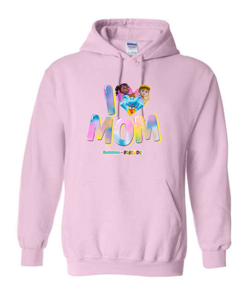 Bubbles & Friends Mothers Day I love Mom Unisex Hoodie