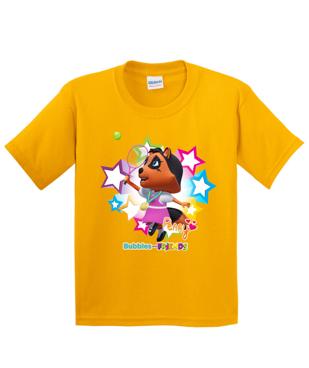 Bubbles and Friends - Summer Games Collection Tennis Penny Children T-Shirt