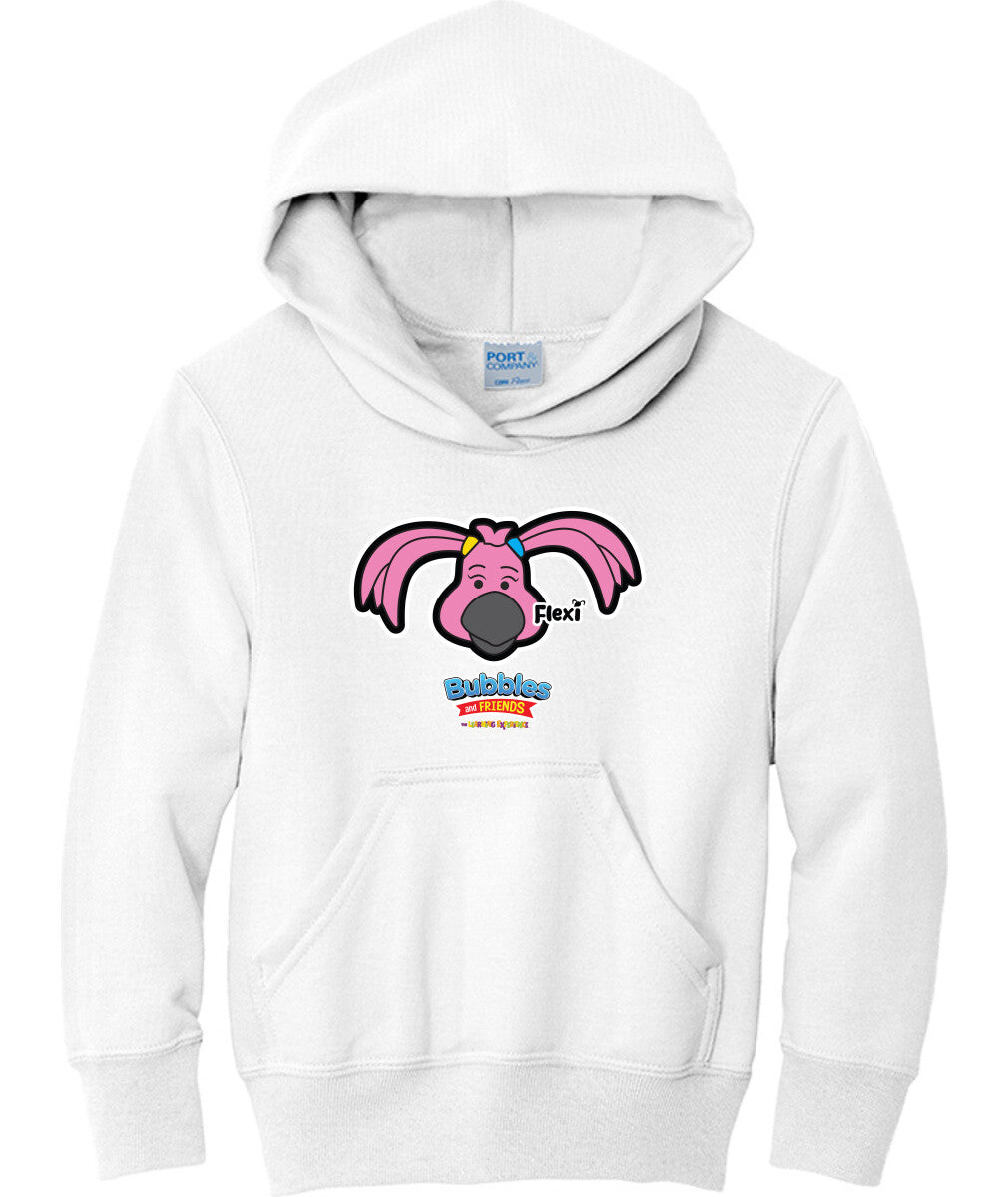 Bubbles & Friends- Friends from Happyville 'Flexi' Children's Fleece Pullover Hooded Sweatshirt