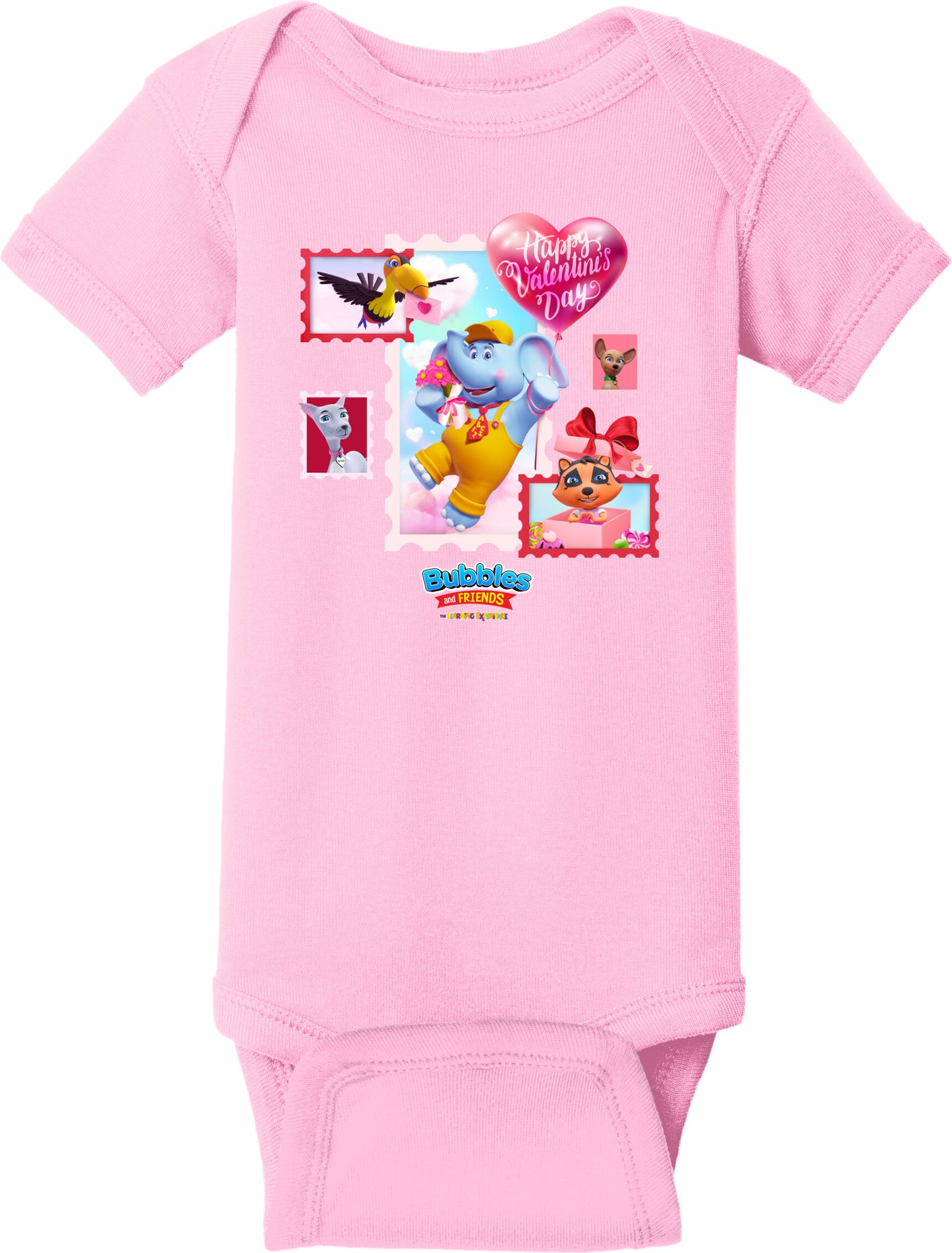 Bubbles & Friends Happy Valentines Day Onesie
