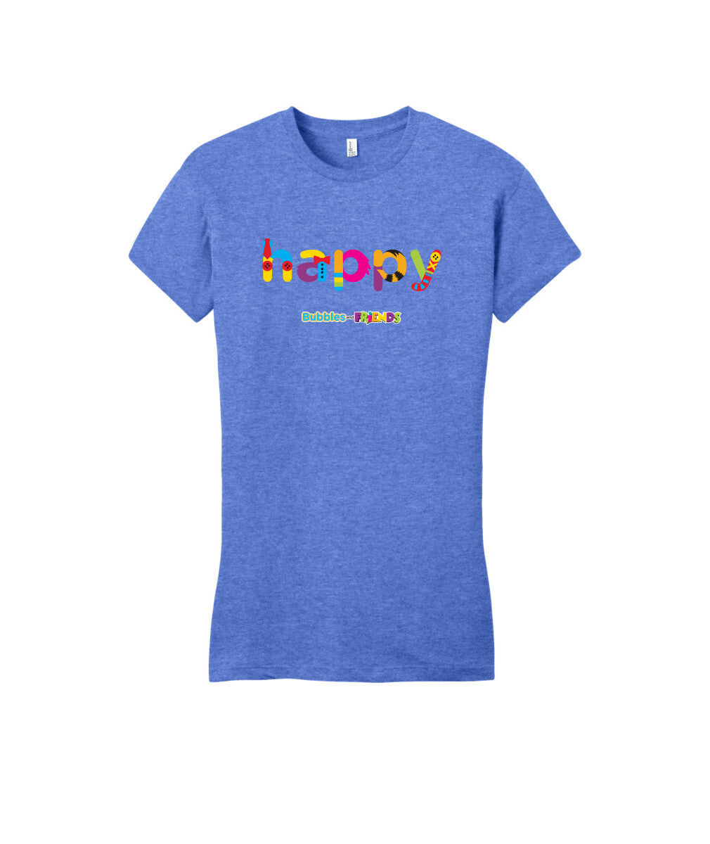 Bubbles and Friends - Happy Womens Fitted T-Shirt