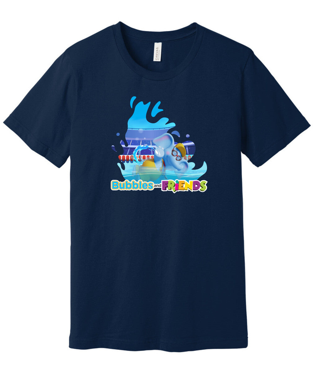 Bubbles and Friends - Summer Games Collection Bubbles Swim Adult T-Shirt