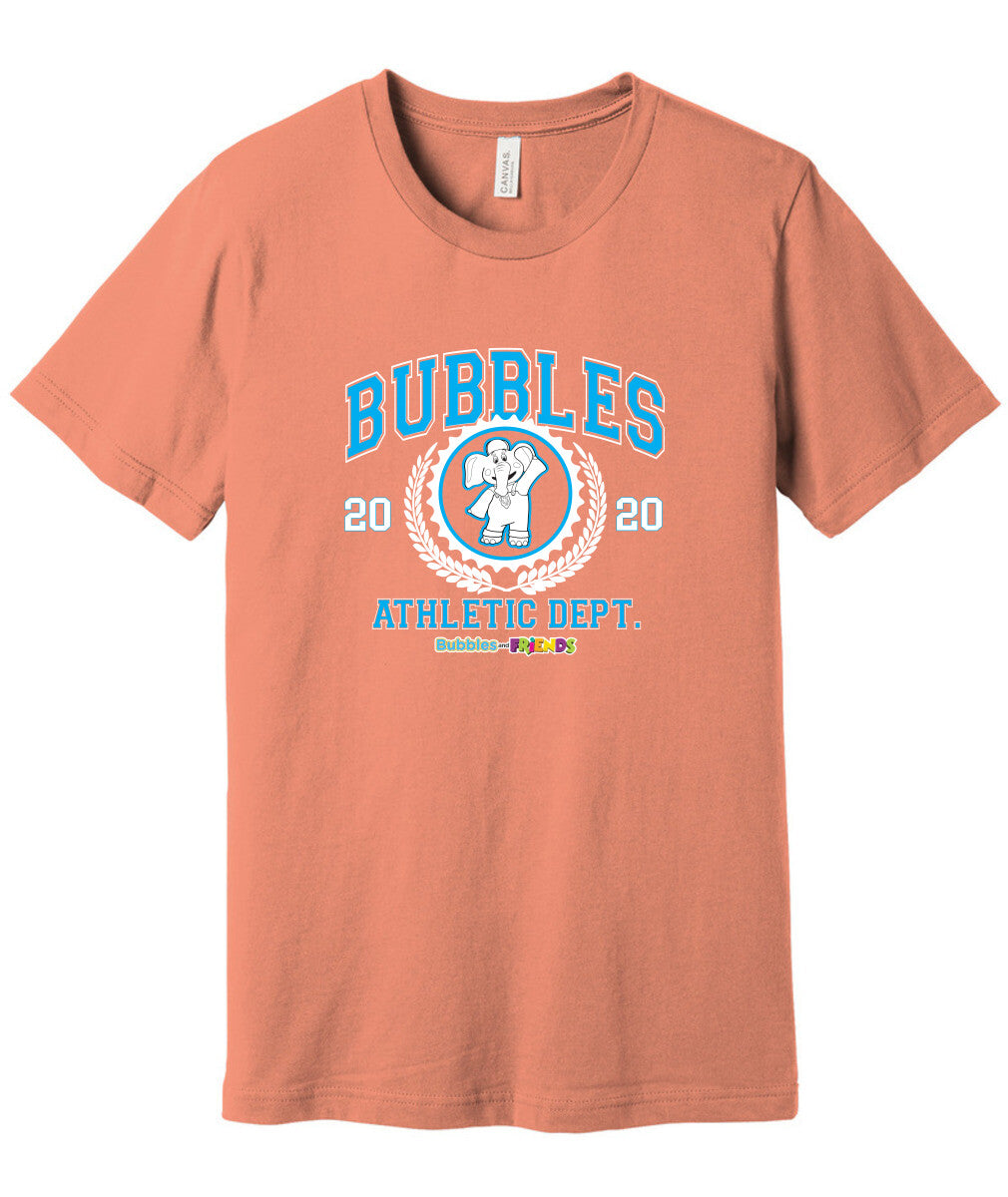 Bubbles and Friends - Varsity Collection Bubbles Athletic Dept Adult T-Shirt