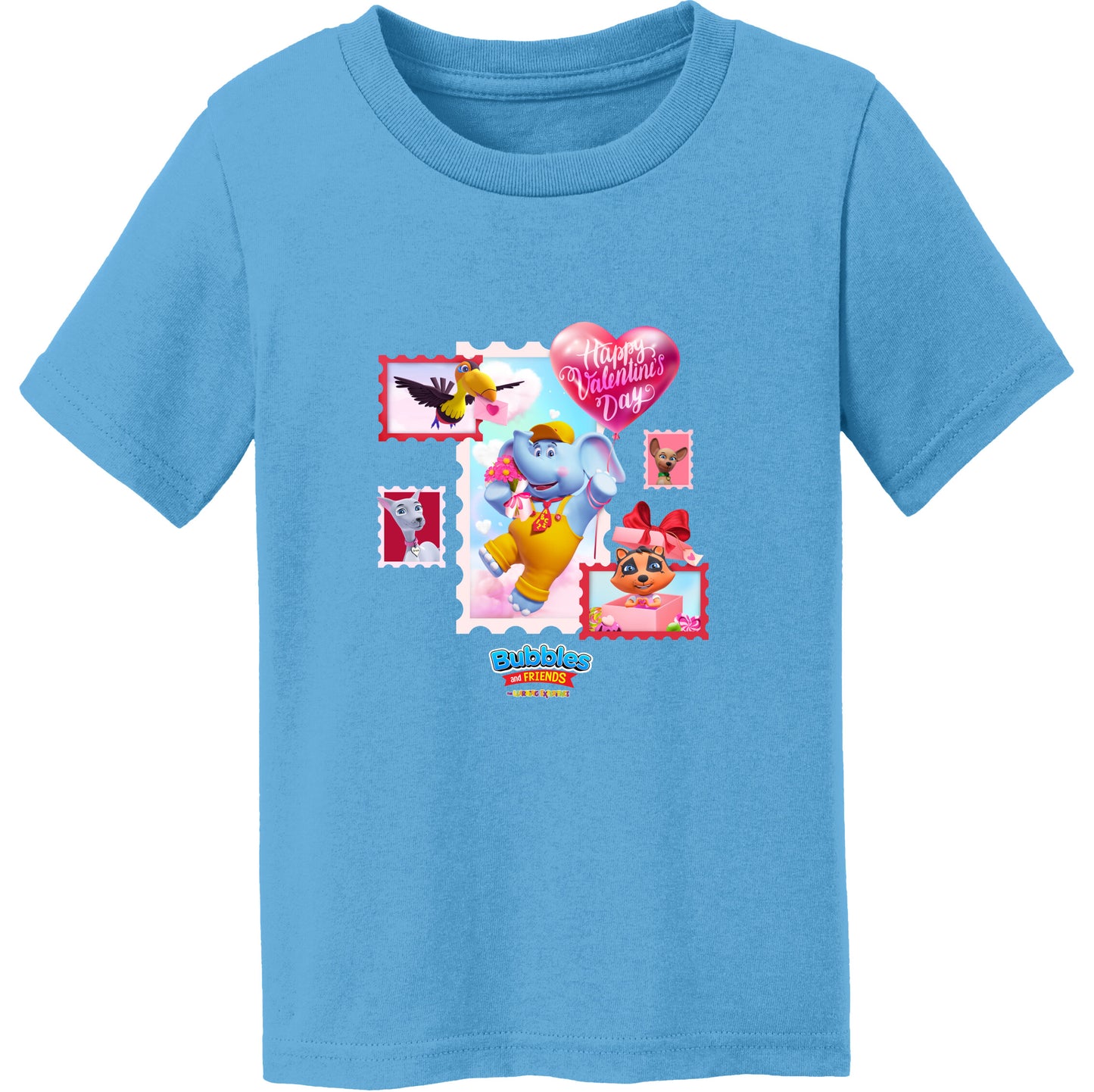 Bubbles & Friends Happy Valentines Day Toddler Tee
