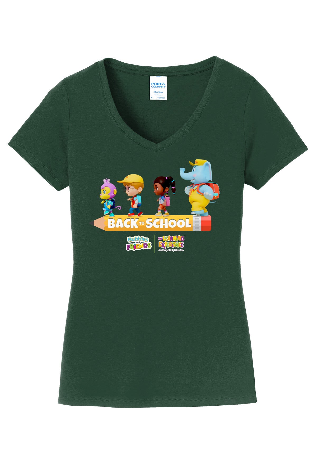 Bubbles & Friend BTS Pencil Walk V-Neck Tee
