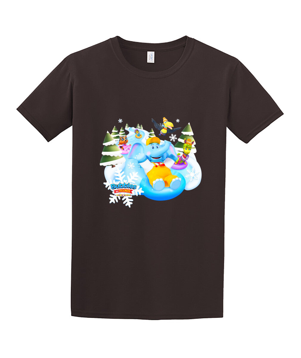 Bubbles & Friends Holiday Snow Unisex Tee