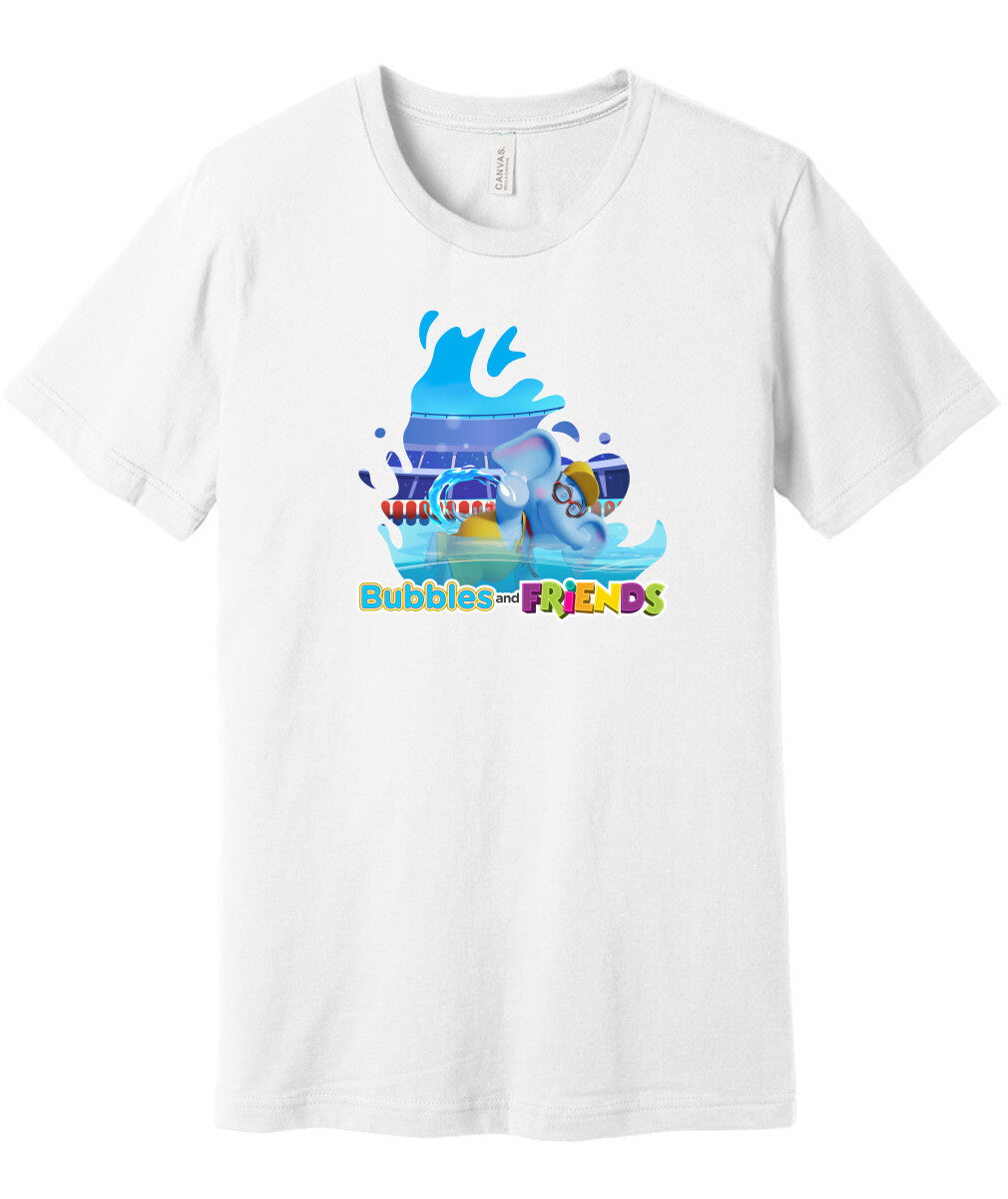 Bubbles and Friends - Summer Games Collection Bubbles Swim Adult T-Shirt