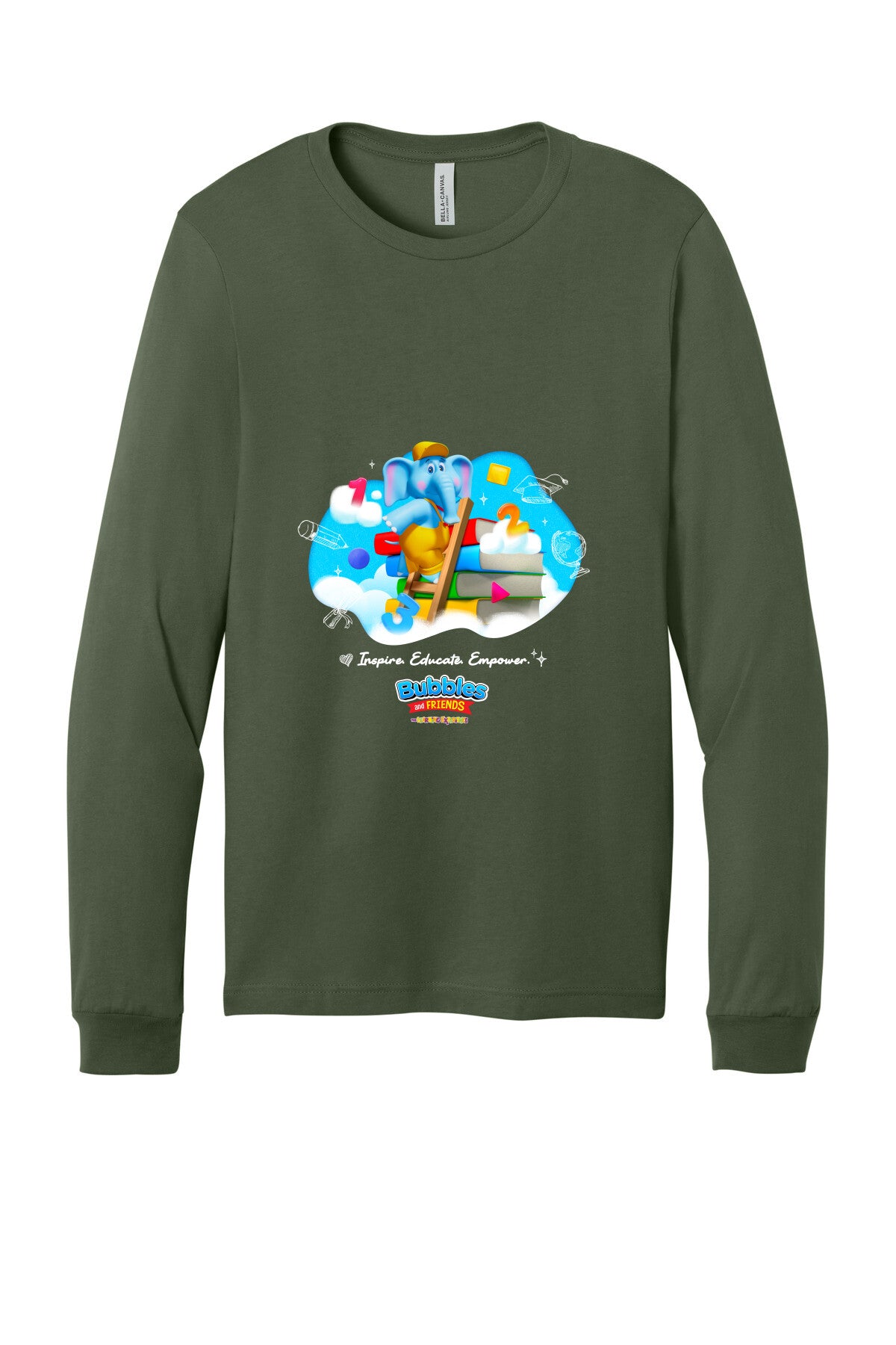 Bubbles & Friends Inspire Educate Empower Unisex Long Sleeve Tee
