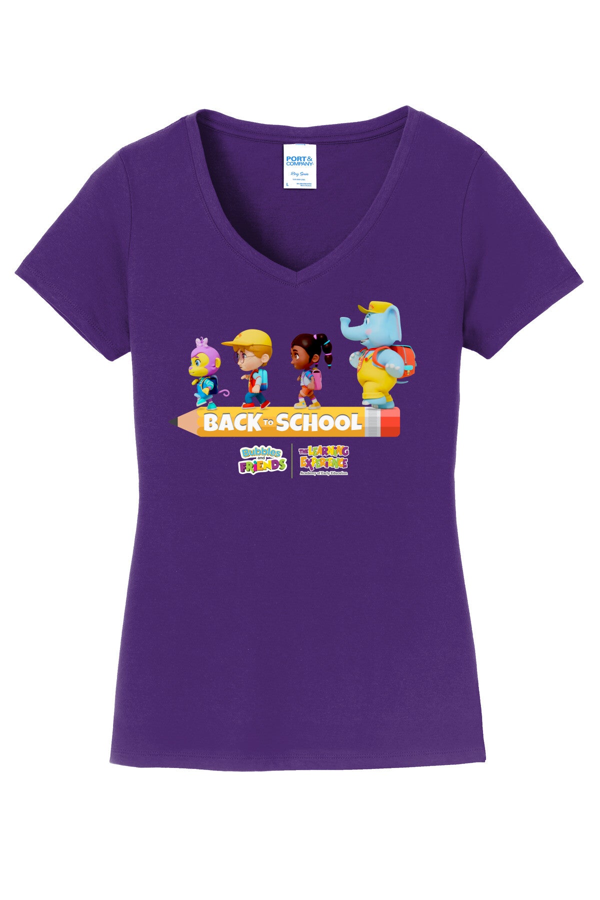 Bubbles & Friend BTS Pencil Walk V-Neck Tee