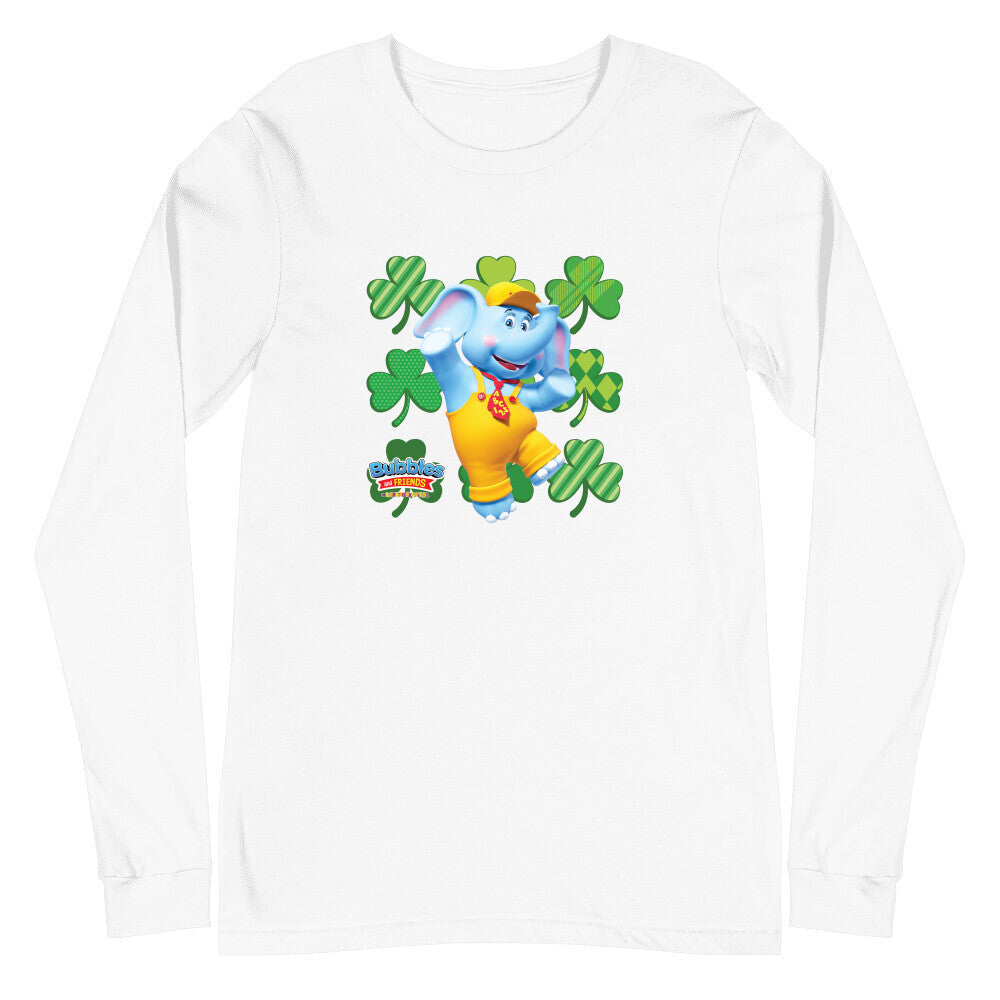 Bubbles & Friends St. Patrick's Day Bubbles Unisex Long Sleeve T-shirt