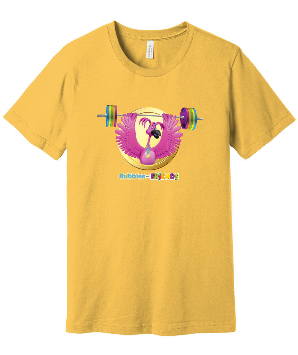 Bubbles and Friends - Summer Games Collection Flexi Weights Adult T-Shirt