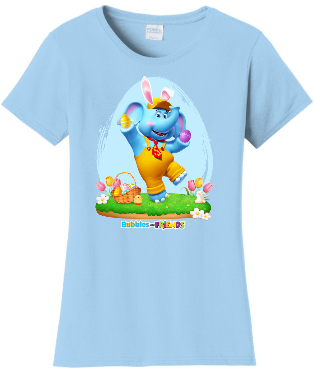 Bubbles & Friends Easter Bubbles Womens T-Shirt