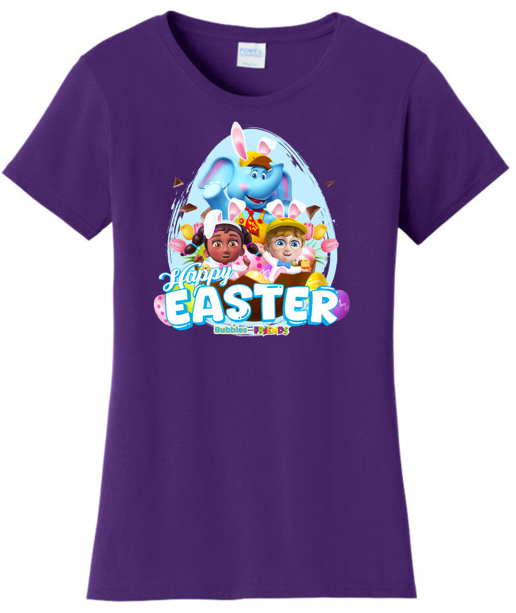 Bubbles & Friends Easter Friends Womens T-Shirt