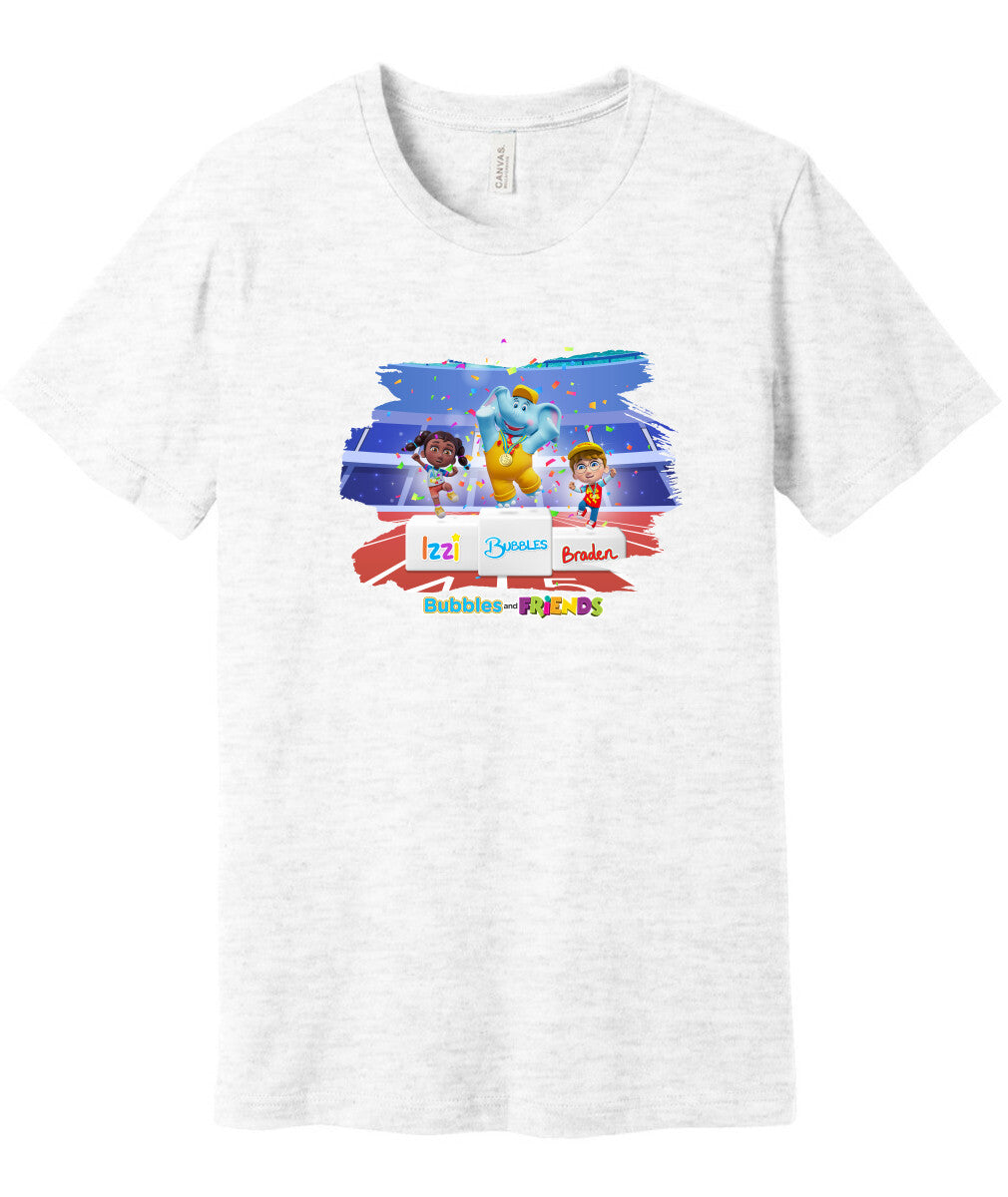 Bubbles and Friends - Summer Games Collection Team Medals Adult T-Shirt