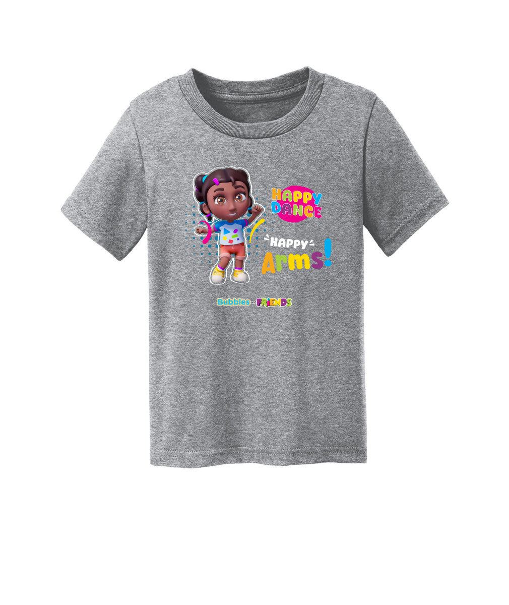 Bubbles and Friends - Happy Dance Collection Happy Arms Toddler T-Shirt