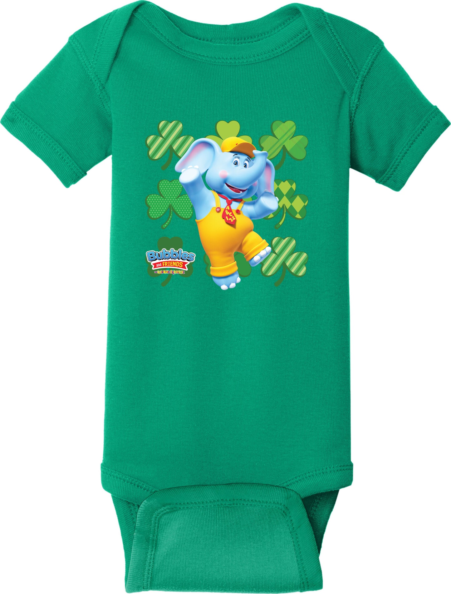 Bubbles & Friends St. Patrick's Day Bubbles Infant Short Sleeve Onesie