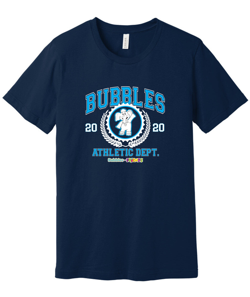 Bubbles and Friends - Varsity Collection Bubbles Athletic Dept Adult T-Shirt