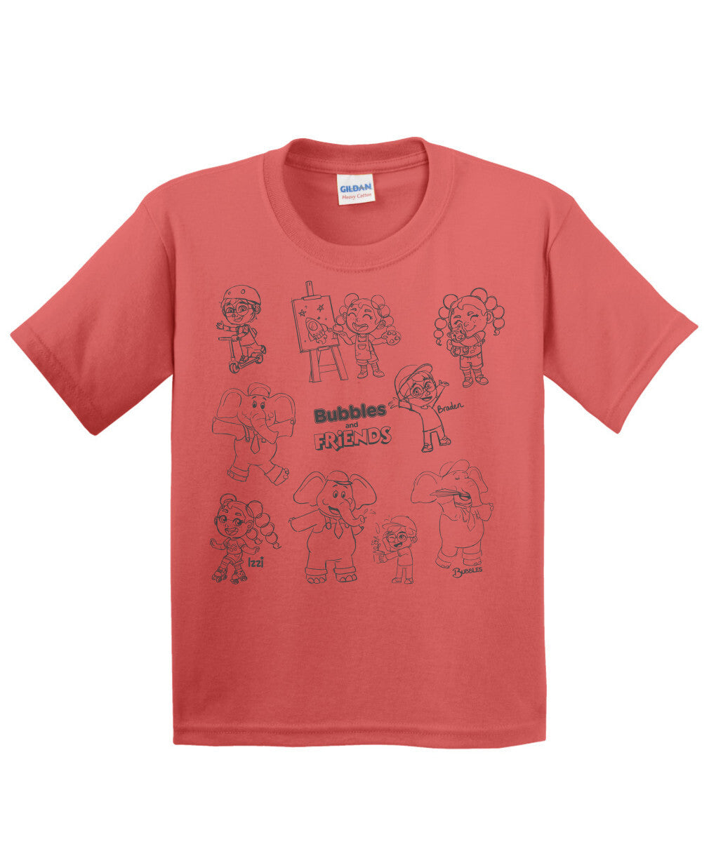 Bubbles and Friends - Happy Doddles Childrens Team T-Shirt