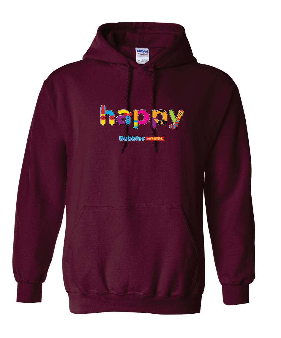Bubbles & Friends HAPPY Unisex Pullover Hoodie