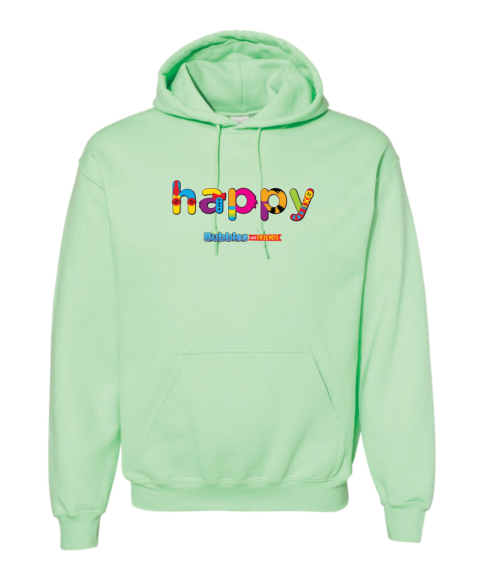 Bubbles & Friends HAPPY Unisex Pullover Hoodie