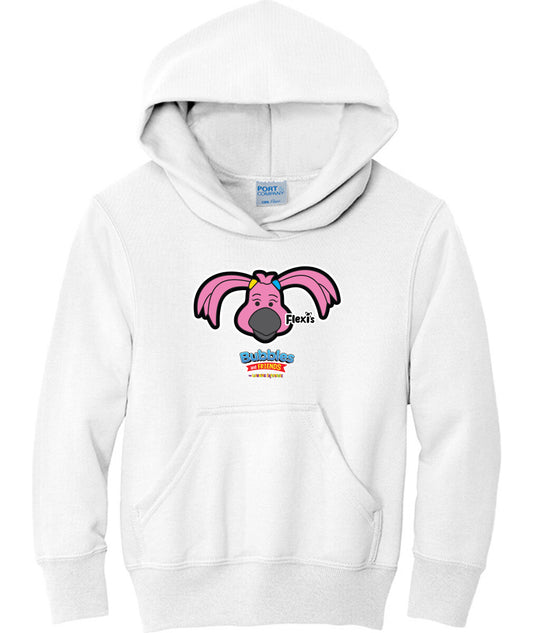 Bubbles & Friends- Friends from Happyville 'Flexi' Children's Fleece Pullover Hooded Sweatshirt
