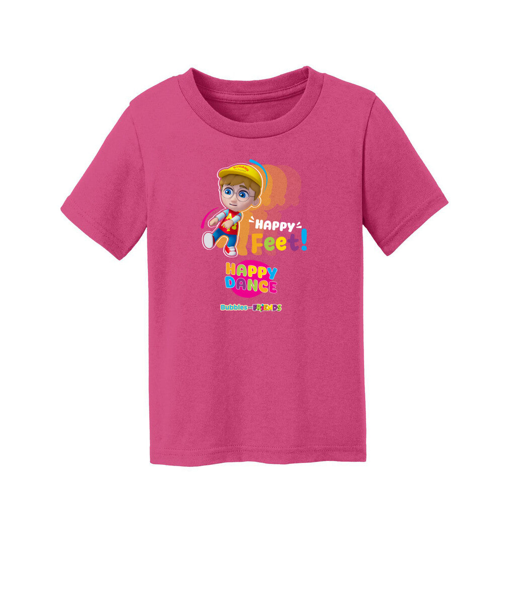 Bubbles and Friends - Happy Dance Collection - Happy Feet Toddler T-Shirt